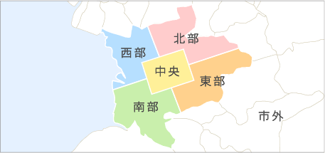 熊本市内の地図